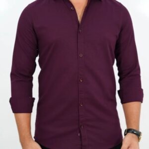 Oxford Cotton Purple Full Sleeve Shirt For Men's || S56